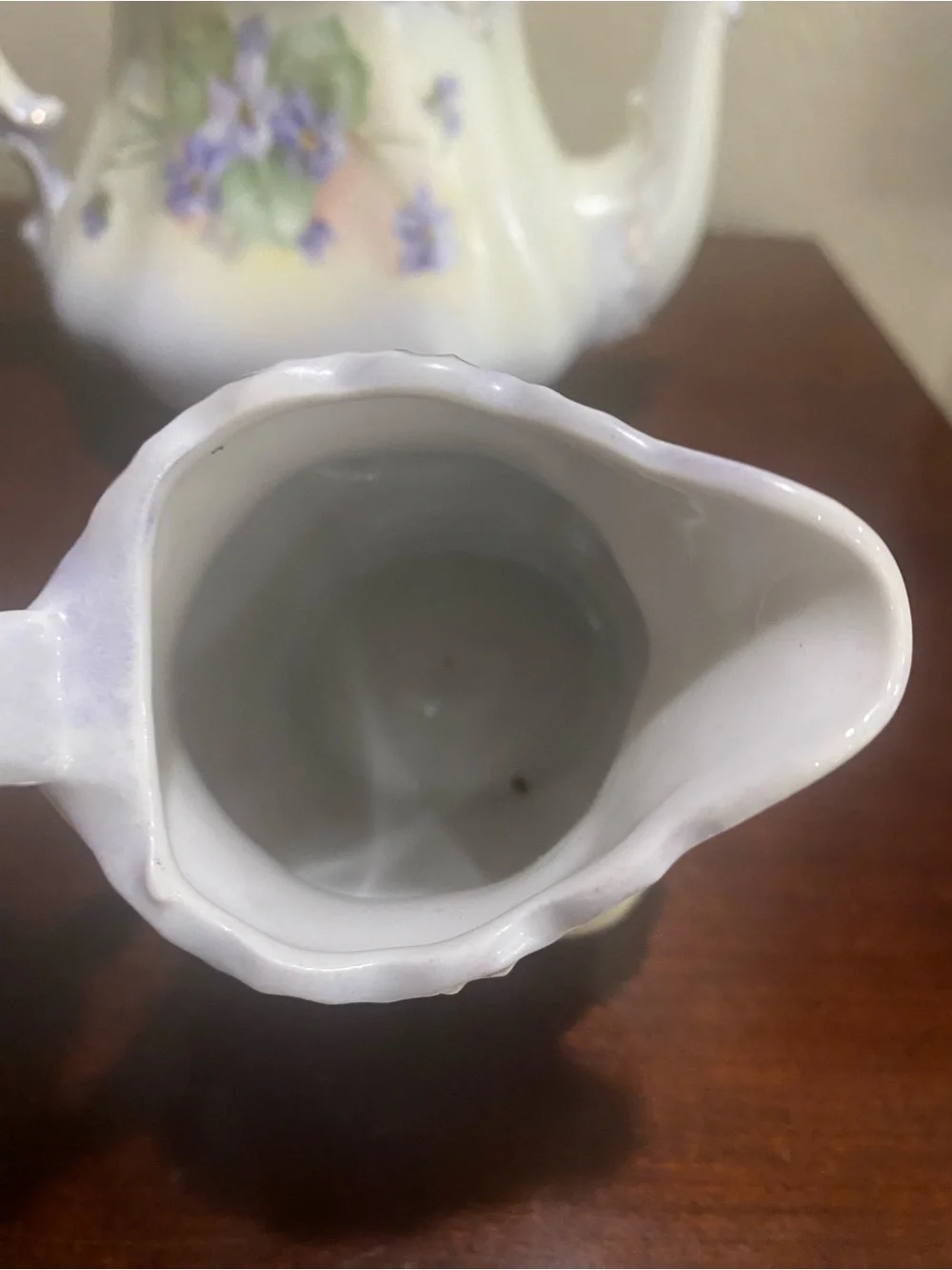 Vintage, Victorian Cottage core, Hand Painted Porcelain, 3 Piece Tea Serving Set